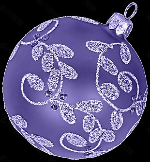 紫色球挂件png透明素材