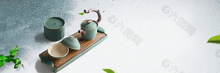 养生茶banner背景