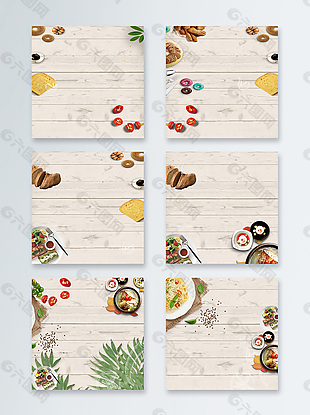 木板欧式食物平铺主图背景