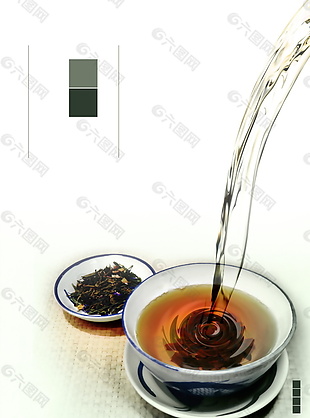 简约红茶文化海报背景设计