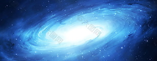 蓝色银河系banner背景设计