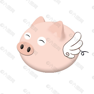 可爱卡通飞猪节日素材萌物