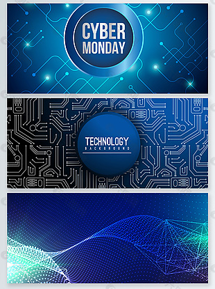 数码科技蓝色海报背景