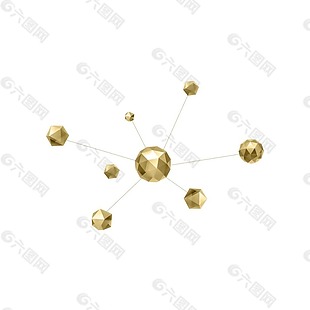 金色水晶球体png元素