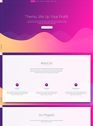 紫红色网页素材模板