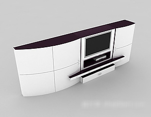 挂壁式超薄电视机3d模型下载