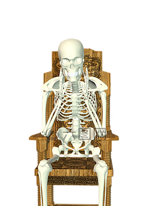 骨架,椅子,坐