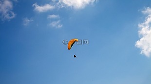 滑翔伞,飞,天空