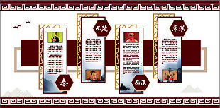 中国 历史 文化墙 历史 文化墙 展板