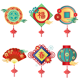 新年中国结设计元素