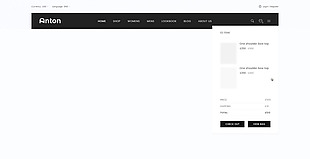 UI网页悬浮菜单黑白灰简约PSD模板