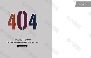 个性多色404错误提示页
