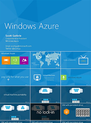 微软官方出品windows8风格动画PPT《WINDOWS_AZURE》