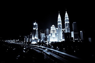 吉隆坡,城市,夜