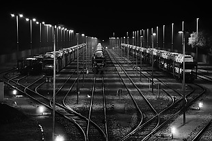 技术,夜,火车