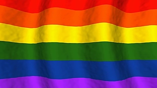 彩色条纹旗帜视频背景