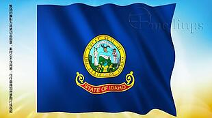动态前景旗帜飘扬233 爱达荷州