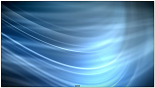 蓝色科技光效背景中白色绚丽线条舞动展示