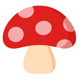 红黄色的蘑菇