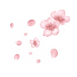 桃花粉色花朵手绘装饰图案