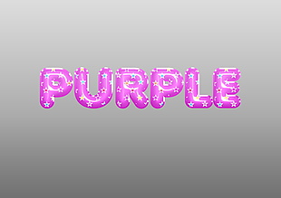 紫色气球字体样式设计