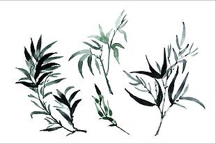 传统中式竹子水墨图案下载