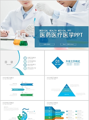 医药医疗年度计划总结PPT模板下载