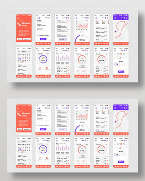 运动健身APP移动UI界面设计