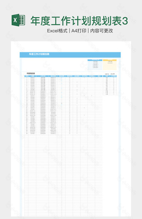 年度工作计划规划表3