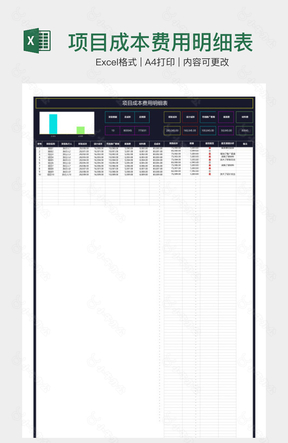 项目成本费用明细表