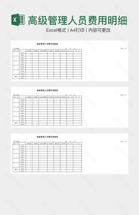 高级管理人员费用明细表